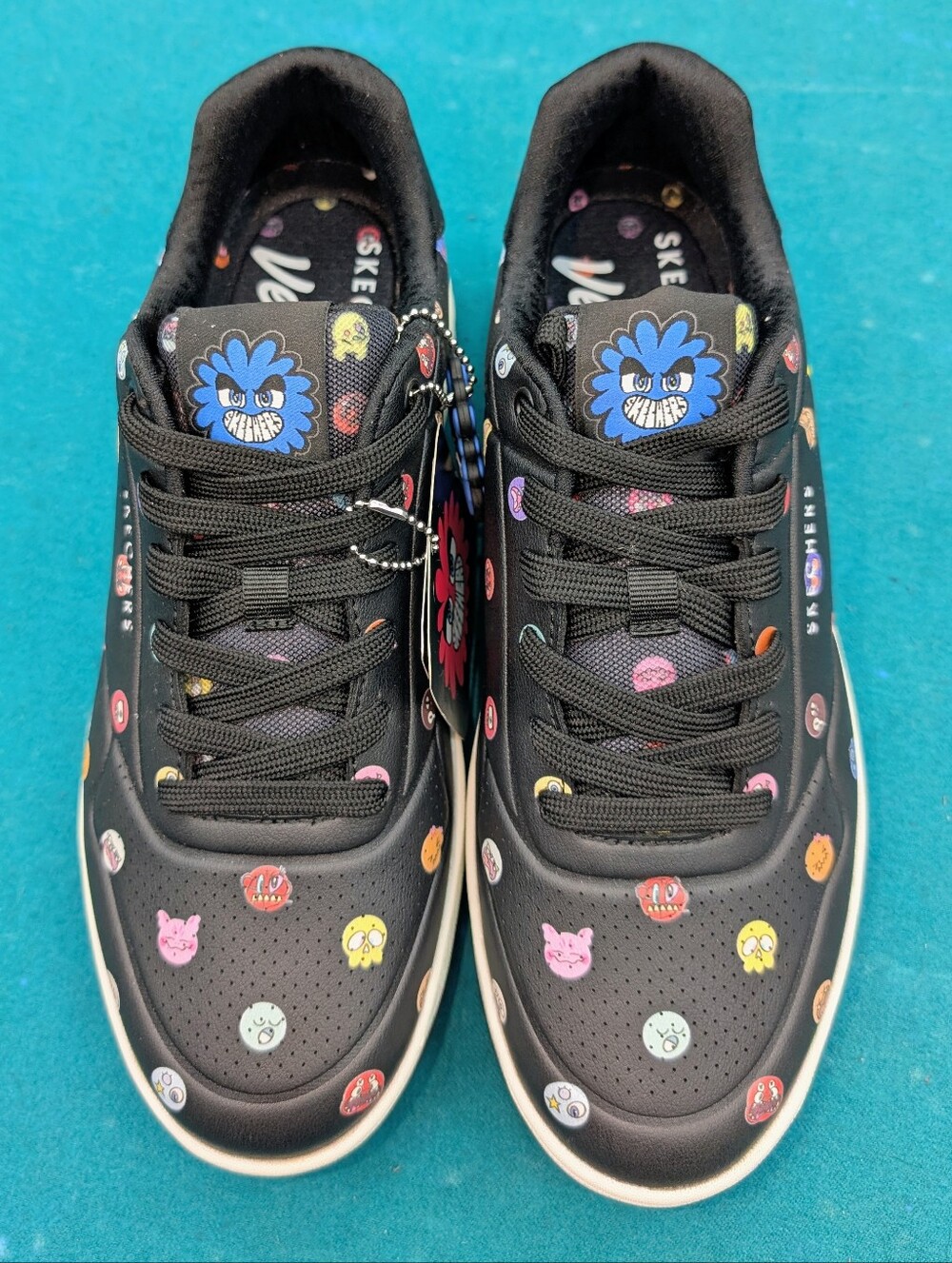 Skechers Womens Uno Court Vexx Multi Moji Black Lifestyle Sneakers Shoes 9.5 - Picture 3 of 11